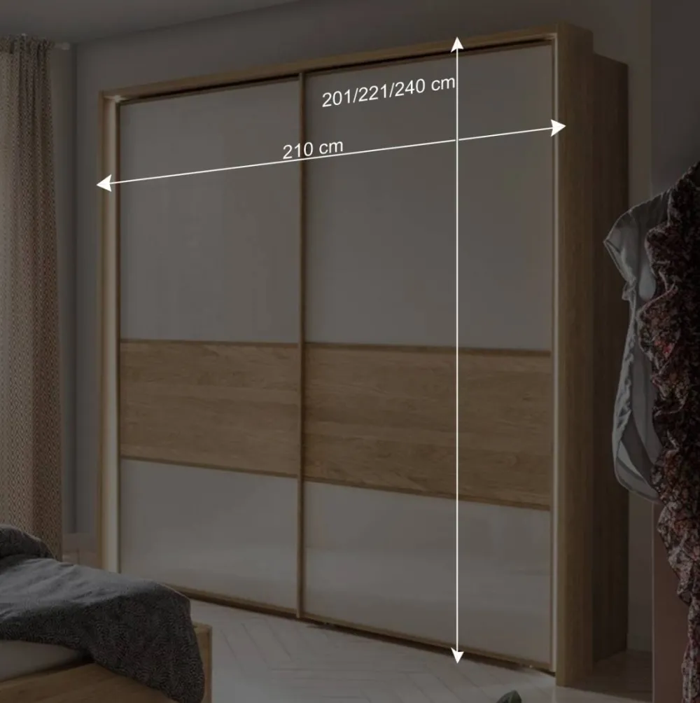 Wohnen Kleiderschränke|Schränke<Schlafzimmer Schwebetürenschrank 2-türig - Emdsiva