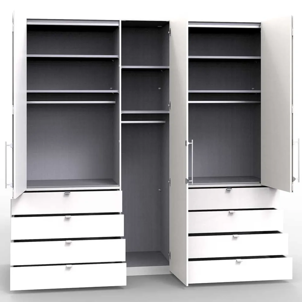 Wohnen Kleiderschränke<Schlafzimmer-Kleiderschrank mit Tür & 2 Falttüren - Bosays