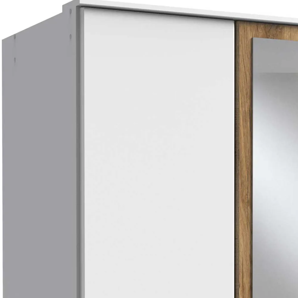 Wohnen Kleiderschränke|Schränke<Schlafzimmerkleiderschrank mit Spiegel in Weiß - Calassina