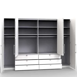 Wohnen Kleiderschränke<Schlafzimmerkleiderschrank foliert in Weiß - Tivierto I