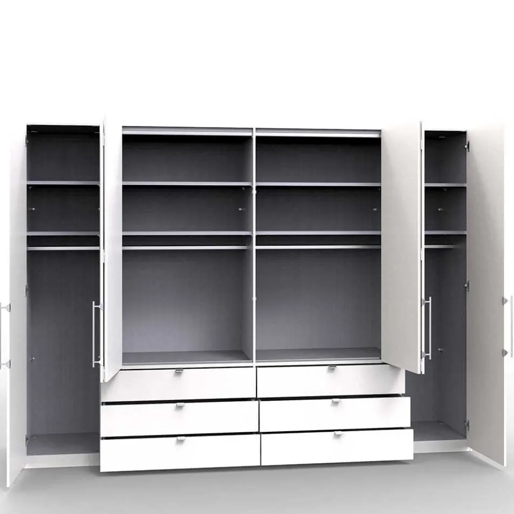 Wohnen Kleiderschränke|Schränke<Schlafzimmerkleiderschrank mit sechs Schubladen - Rativian