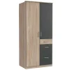 Wohnen Schränke|Kleiderschränke<Schlafzimmerkleiderschrank im Holz Look - Danah