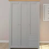 Wohnen Kleiderschränke|Schränke<Schlafzimmerschrank in Grau & Eichefarben - Poliesti