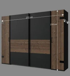 Wohnen Kleiderschränke|Schränke<Schlafzimmerschrank in Tanne Holzdekor - Ardila