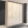 Wohnen Kleiderschränke<Schlafzimmerschrank mit 2 Falttüren und 4 Schubkästen - Rativian