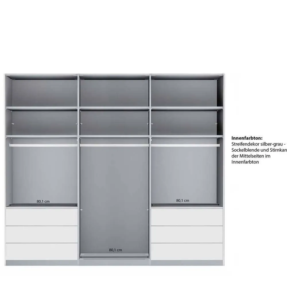 Wohnen Kleiderschränke|Schränke<Schlafzimmerschrank mit Parsol Spiegeltür - Babaco
