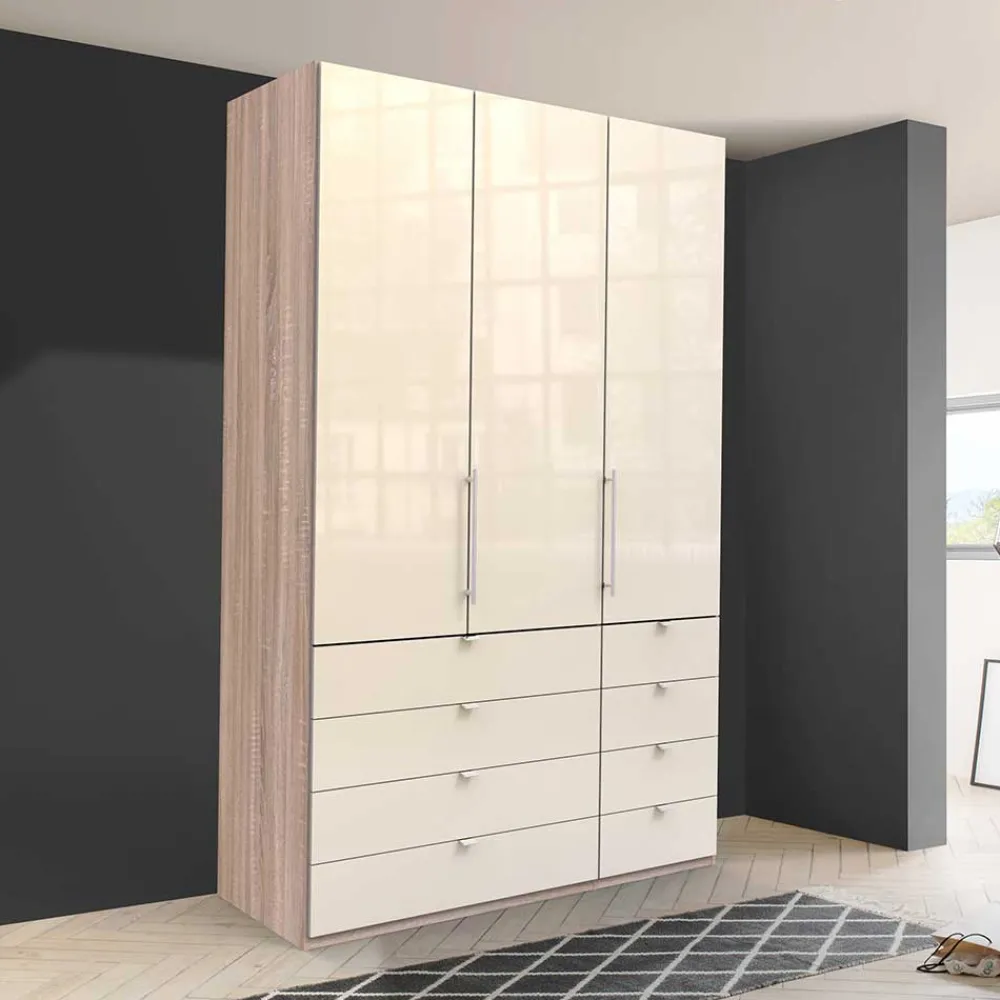 Wohnen Kleiderschränke|Schränke<Schmaler Kleiderschrank in Cremefarben - Rativian