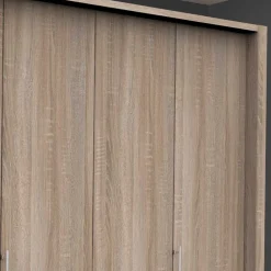 Wohnen Kleiderschränke|Schränke<Schrank fürs Schlafzimmer in Holz Nachbildung - Zayun