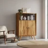Wohnen Highboards|Vitrinen<Schrank im Mid Century Stil aus Wildeiche Holz - Hardus