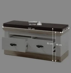 Wohnen Garderoben<Schrank mit Spiegeltür & Garderobe - Nedita (dreiteilig)