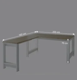 Wohnen Tische<Schreibtisch & Rollcontainer Set - Mehady (dreiteilig)