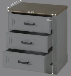 Wohnen Tische<Schreibtisch & Rollcontainer Set - Mehady (dreiteilig)