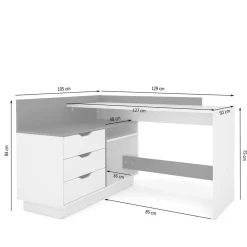 Wohnen Tische<Schreibtisch in Altholz Optik und Anthrazit - Egona