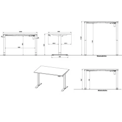 Wohnen Tische<Schreibtisch mit Rollcontainer Set - Chilena (zweiteilig)
