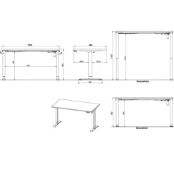 Wohnen Tische<Schreibtisch mit Rollcontainer Set - Chilena (zweiteilig)