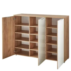 Wohnen Garderoben<Schuhschrank & Wandspiegel Set Reestyl in Eiche Dekor (zweiteilig)