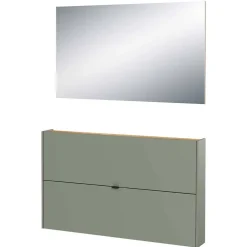 Wohnen Garderoben<Schuhschrank und Spiegel Set - Point (zweiteilig)