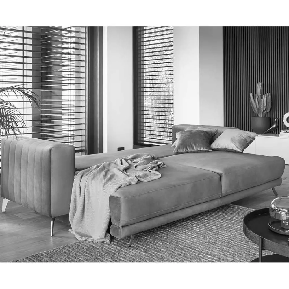 Wohnen Sofas<Schwarze Bettcouch mit zwei Sitzplätzen - Vaney