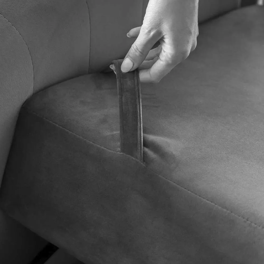 Wohnen Sofas<Schwarze Bettcouch mit zwei Sitzplätzen - Vaney