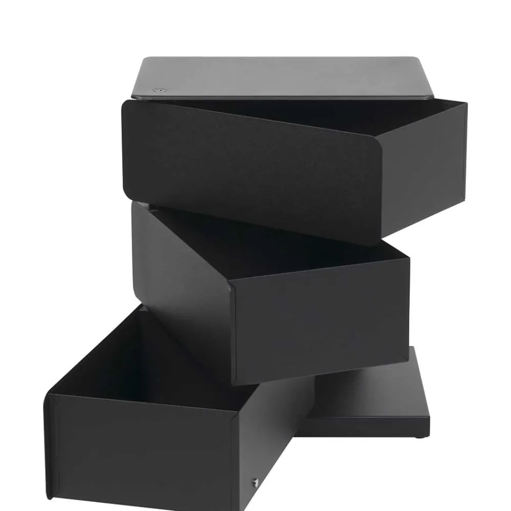 Wohnen Kommoden<Schwarze Design Stahlkommode mit drei Schubladen - Zunil