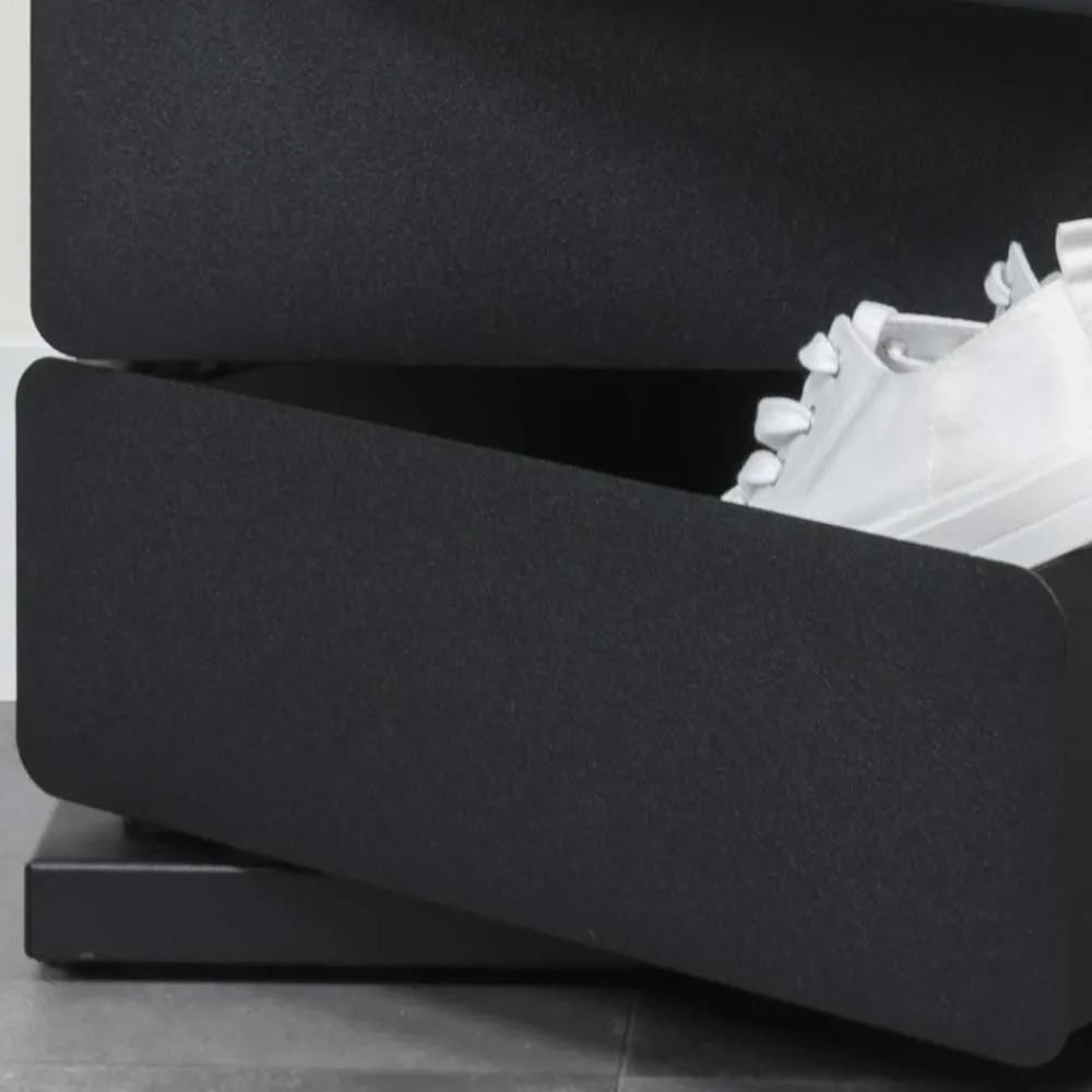 Wohnen Kommoden<Schwarze Design Stahlkommode mit drei Schubladen - Zunil
