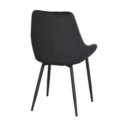 Wohnen Stühle<Schwarze Esszimmerstühle aus Samt - Cartoon (2er Set)