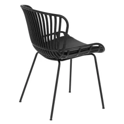 Wohnen Stühle<Schwarze Esszimmerstühle mit Polster - Pavias (4er Set)