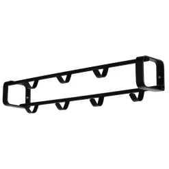 Wohnen Garderoben<Schwarze Garderoben Kombi aus Stahl - Satroni (zweiteilig)