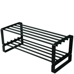 Wohnen Garderoben<Schwarze Garderoben Kombi aus Stahl - Satroni (zweiteilig)
