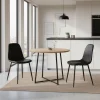 Wohnen Stühle<Schwarze Schalenstühle aus Kunstleder - Spiaggo (2er Set)