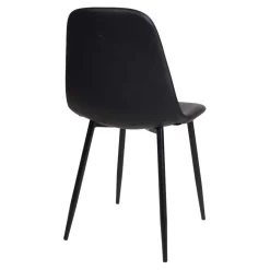 Wohnen Stühle<Schwarze Schalenstühle aus Kunstleder - Spiaggo (2er Set)