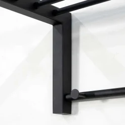 Wohnen Garderoben<Schwarze Stahl Wandgarderobe mit Hutablage - Tattra
