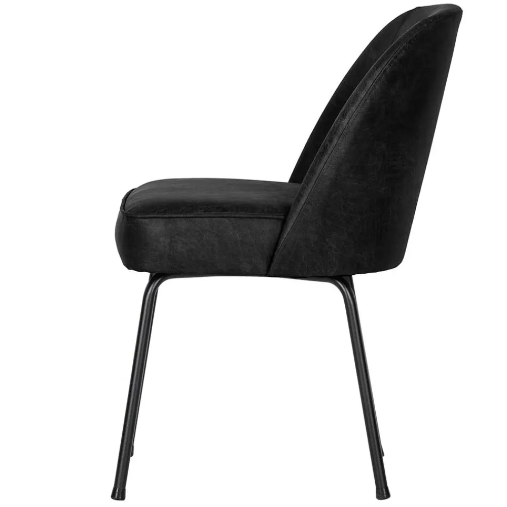 Wohnen Stühle<Schwarze Stühle aus Recyclingleder - Amaikan (2er Set)