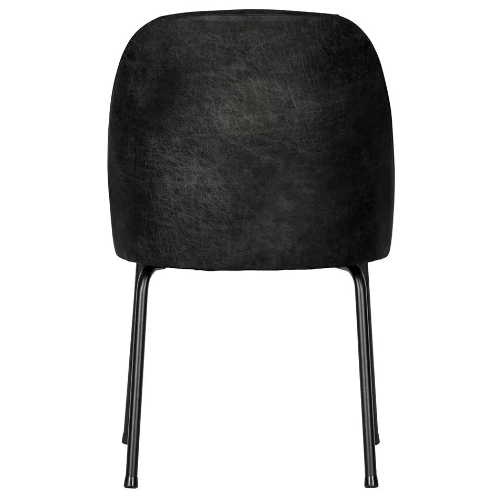 Wohnen Stühle<Schwarze Stühle aus Recyclingleder - Amaikan (2er Set)