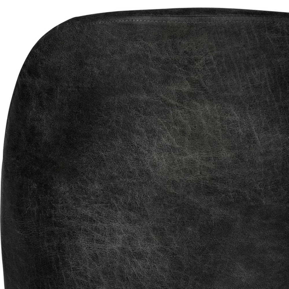 Wohnen Stühle<Schwarze Stühle aus Recyclingleder - Amaikan (2er Set)