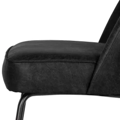 Wohnen Stühle<Schwarze Stühle aus Recyclingleder - Amaikan (2er Set)