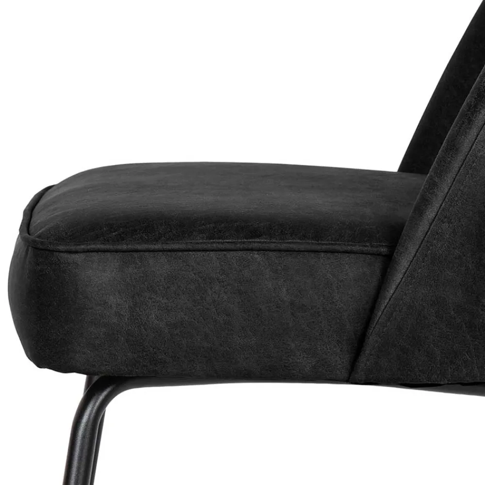 Wohnen Stühle<Schwarze Stühle aus Recyclingleder - Amaikan (2er Set)
