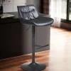 Wohnen Hocker|Stühle<Schwarzer Barstuhl mit Kunstlederbezug - Notomo