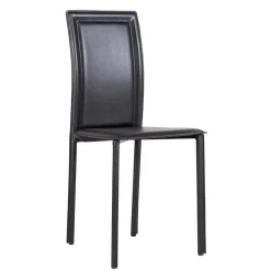 Wohnen Stühle<Schwarzer Esstischstuhl Buono mit Kunstleder (4er Set)