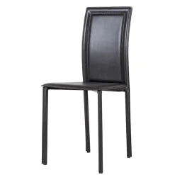 Wohnen Stühle<Schwarzer Esstischstuhl Buono mit Kunstleder (4er Set)