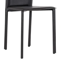 Wohnen Stühle<Schwarzer Esstischstuhl Buono mit Kunstleder (4er Set)