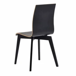 Wohnen Stühle<Schwarzer Holzstuhl mit Eiche - Join (2er Set)