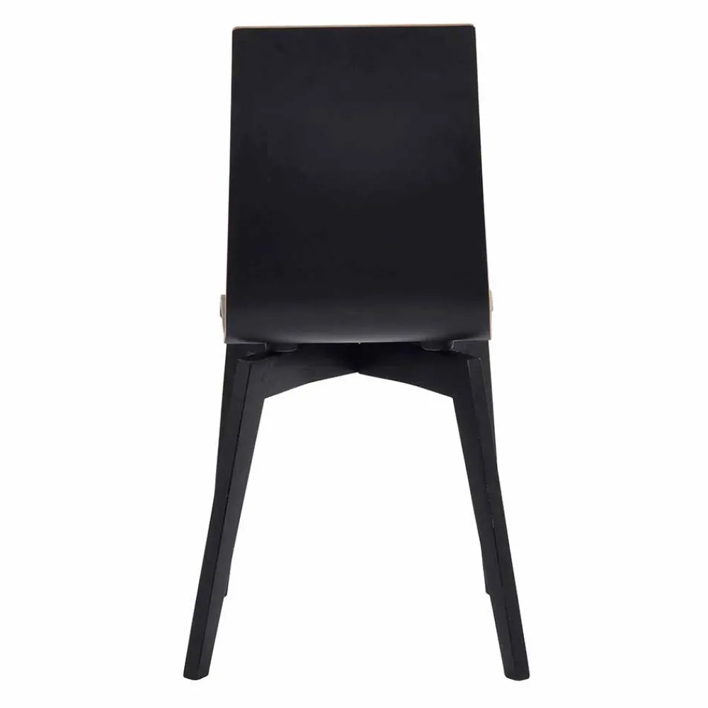 Wohnen Stühle<Schwarzer Holzstuhl mit Eiche - Join (2er Set)