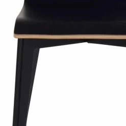 Wohnen Stühle<Schwarzer Holzstuhl mit Eiche - Join (2er Set)