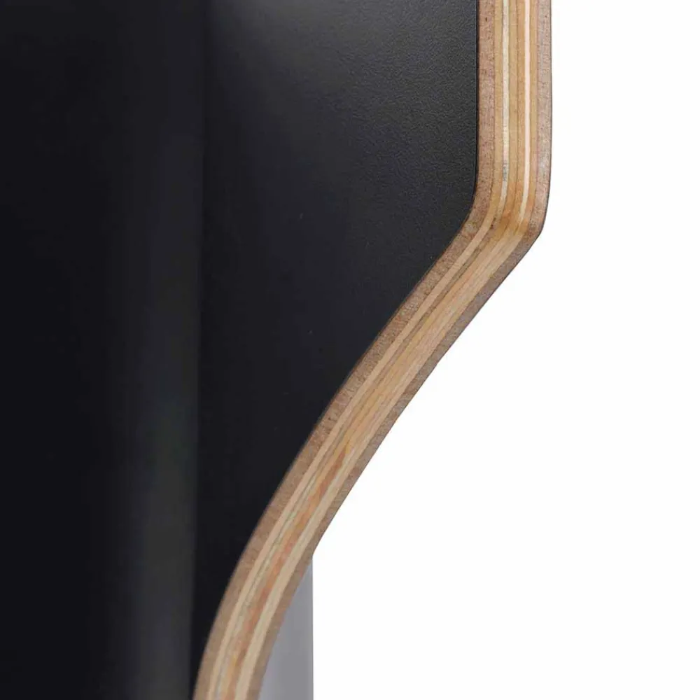 Wohnen Stühle<Schwarzer Holzstuhl mit Eiche - Join (2er Set)
