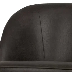 Wohnen Sessel<Schwarzer Ledersessel Retro Carlot aus Recyclingleder