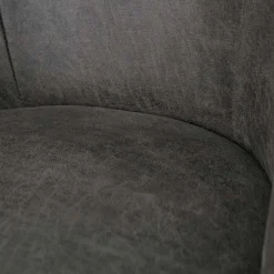 Wohnen Sessel<Schwarzer Ledersessel Retro Carlot aus Recyclingleder