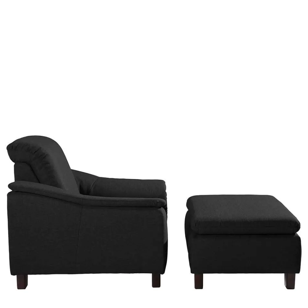 Wohnen Sessel<Schwarzer Polstersessel 100 cm breit - Voscona