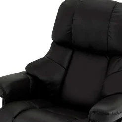 Wohnen Sessel<Schwarzer Relaxsessel mit Fußablage - Nautygo (zweiteilig)