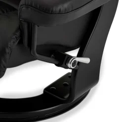 Wohnen Sessel<Schwarzer Relaxsessel mit Fußablage - Nautygo (zweiteilig)